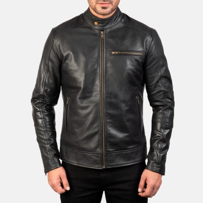 men’s genuine leather jacket costomizable