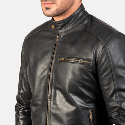 men’s genuine leather jacket costomizable