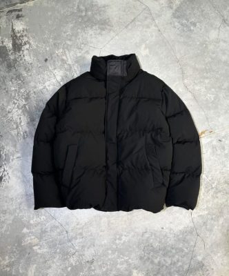 Black Puffer Jacket with Hood Premium Winter Wear