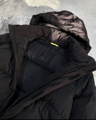 Black Puffer Jacket with Hood Premium Winter Wear